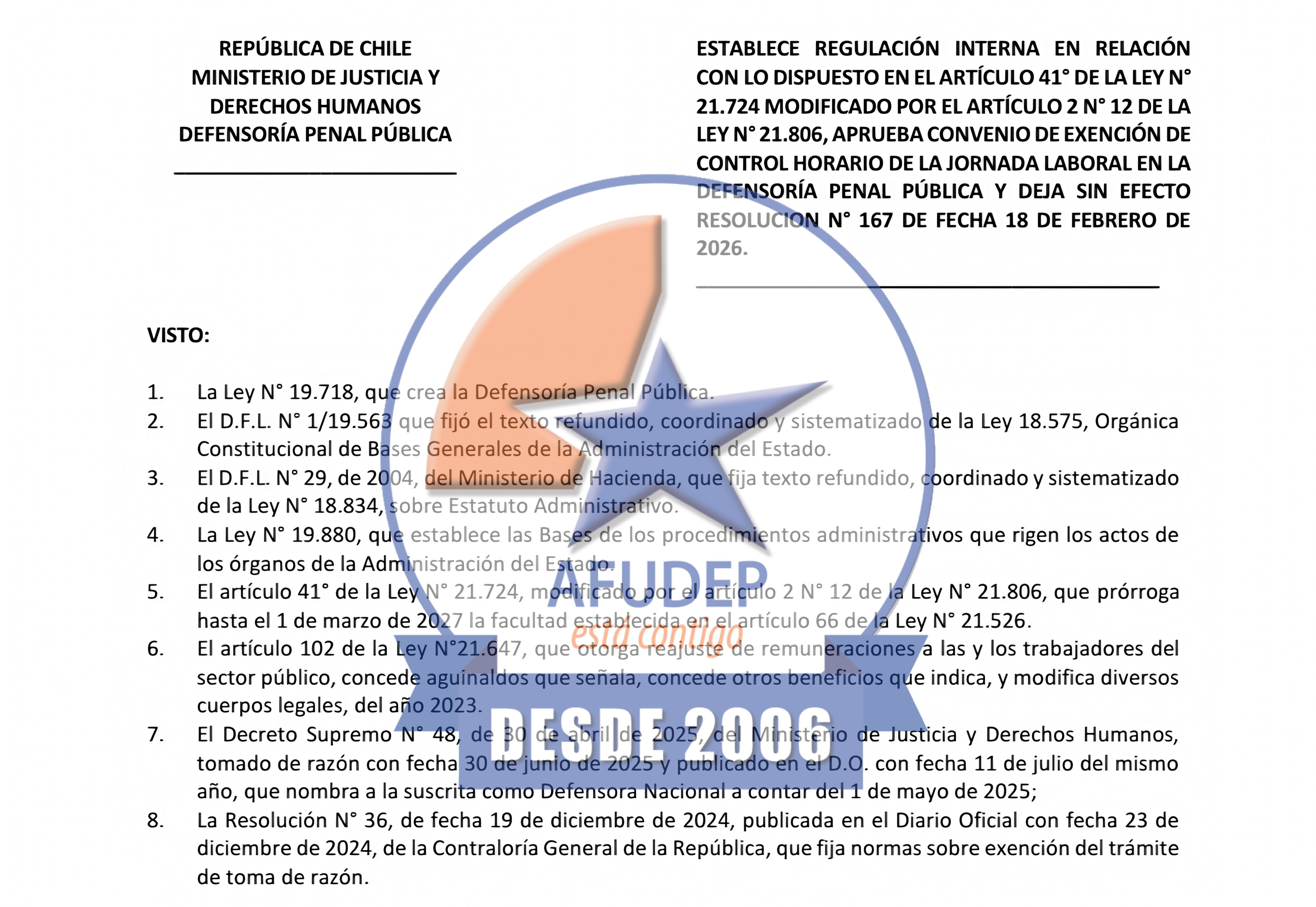 AFUDEP analiza nueva regulación sobre exención de control horario en la DPP